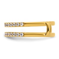 14K Yellow Gold 0.50 Carat Lab Grown Diamond VS+ F+ Complete Ring Guard view 3