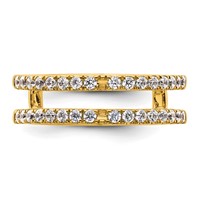 14K Yellow Gold 0.50 Carat Lab Grown Diamond VS+ F+ Complete Ring Guard view 4