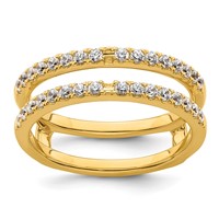 14K Yellow Gold 0.50 Carat Lab Grown Diamond VS+ F+ Complete Ring Guard view 1
