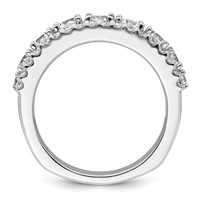 14K White Gold 1.62 Carat Lab Grown Diamond VS+ F+ Complete Fashion Band view 2