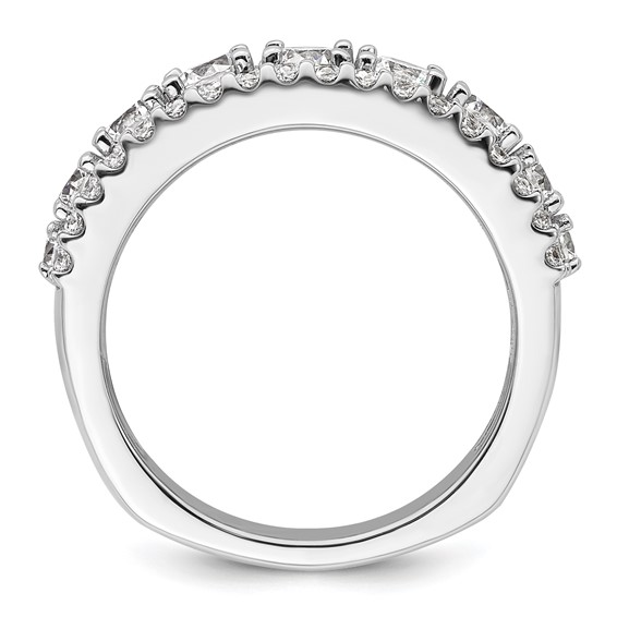 14k White Gold 1 5/8 carat Lab Grown Diamond VS+ F+ Complete Fashion Band