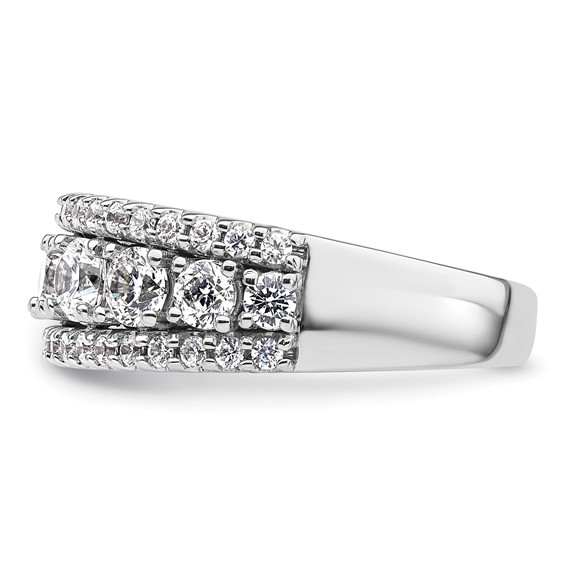 14k White Gold 1 5/8 carat Lab Grown Diamond VS+ F+ Complete Fashion Band