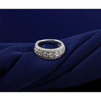 14K White Gold 1.62 Carat Lab Grown Diamond VS+ F+ Complete Fashion Band view 5
