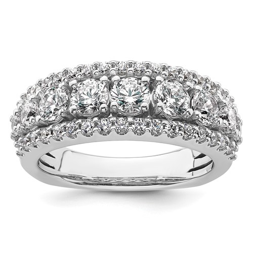 14K White Gold 1.62 Carat Lab Grown Diamond VS+ F+ Complete Fashion Band