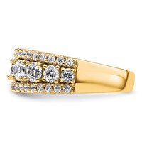 14K Yellow Gold 1.62 Carat Lab Grown Diamond VS+ F+ Complete Fashion Band view 3