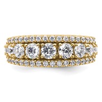 14K Yellow Gold 1.62 Carat Lab Grown Diamond VS+ F+ Complete Fashion Band view 4
