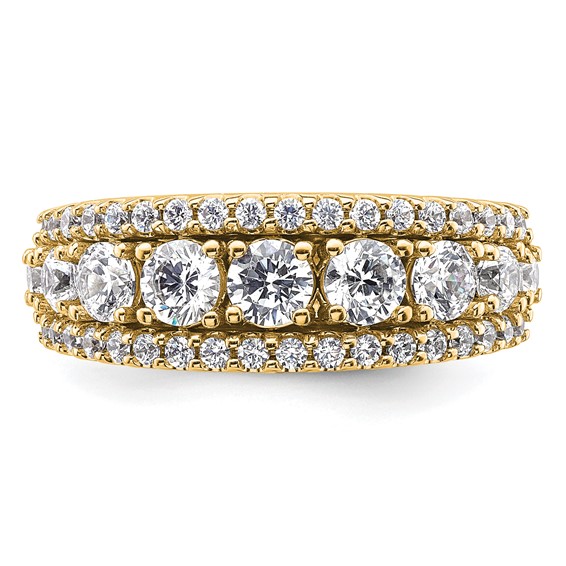 14k 1 5/8 carat Lab Grown Diamond VS+ F+ Complete Fashion Band