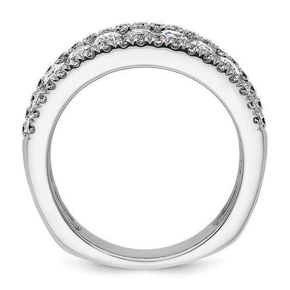 14k White Gold 2 1/5 carat Lab Grown Diamond VS+ F+ Complete Fashion Band