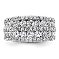 14K White Gold 2.20 Carat Lab Grown Diamond VS+ F+ Complete Fashion Band view 4