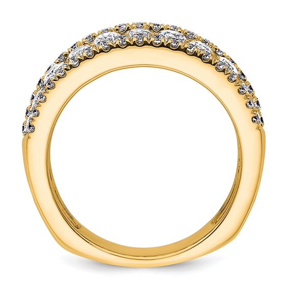 14k 2 1/5 carat Lab Grown Diamond VS+ F+ Complete Fashion Band