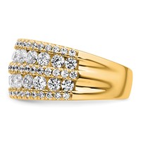 14K Yellow Gold 2.20 Carat Lab Grown Diamond VS+ F+ Complete Fashion Band view 3