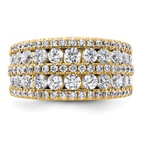 14K Yellow Gold 2.20 Carat Lab Grown Diamond VS+ F+ Complete Fashion Band view 4