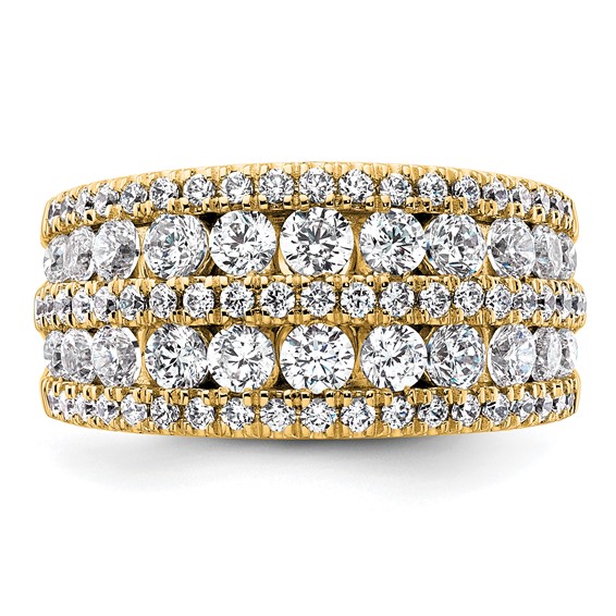 14k 2 1/5 carat Lab Grown Diamond VS+ F+ Complete Fashion Band