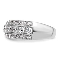 14K White Gold 2.50 Carat Lab Grown Diamond VS+ F+ Complete Fashion Band view 3