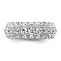 14K White Gold 2.50 Carat Lab Grown Diamond VS+ F+ Complete Fashion Band view 4