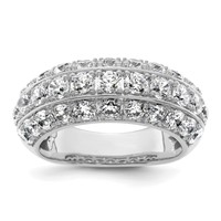 14K White Gold 2.50 Carat Lab Grown Diamond VS+ F+ Complete Fashion Band view 1