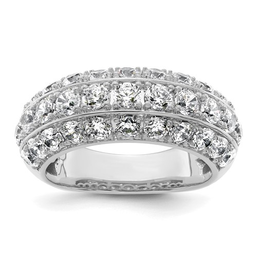 14K White Gold 2.50 Carat Lab Grown Diamond VS+ F+ Complete Fashion Band
