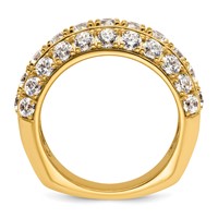 14K Yellow Gold 2.50 Carat Lab Grown Diamond VS+ F+ Complete Fashion Band view 2