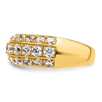 14K Yellow Gold 2.50 Carat Lab Grown Diamond VS+ F+ Complete Fashion Band view 3