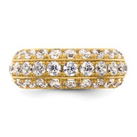 14K Yellow Gold 2.50 Carat Lab Grown Diamond VS+ F+ Complete Fashion Band view 4