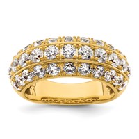 14K Yellow Gold 2.50 Carat Lab Grown Diamond VS+ F+ Complete Fashion Band view 1