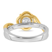 14ktt Certified Round Center Lab Grown Diamond VS+ F+ Ring view 5