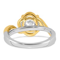 14ktt Certified Round Center Lab Grown Diamond VS+ F+ Ring view 5