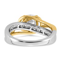 14ktt Certified Round Center Lab Grown Diamond VS+ F+ Ring view 5