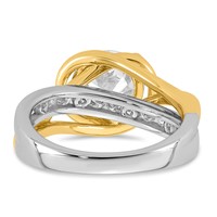 14ktt Certified Round Center Lab Grown Diamond VS+ F+ Ring view 5