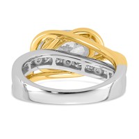 14ktt Certified Oval Center Lab Grown Diamond VS+ F+ Ring view 5