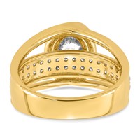 14K Yellow Gold Certified Oval Center Lab Grown Diamond VS+ F+ Ring view 5