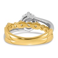 14ktt Certified Round Center Lab Grown Diamond VS+ F+ Ring view 5