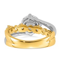 14ktt Certified Round Center Lab Grown Diamond VS+ F+ Ring view 5