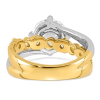 14ktt Certified Round Center Lab Grown Diamond VS+ F+ Ring view 5