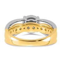 14ktt Certified Round Center Lab Grown Diamond VS+ F+ Ring view 5