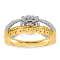 14ktt Certified Round Center Lab Grown Diamond VS+ F+ Ring view 5