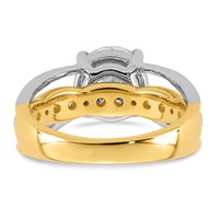 14ktt Certified Round Center Lab Grown Diamond VS+ F+ Ring view 5