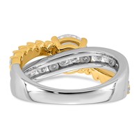 14ktt Certified Round Center Lab Grown Diamond VS+ F+ Ring view 5