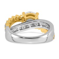 14ktt Certified Round Center Lab Grown Diamond VS+ F+ Ring view 5