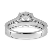 14K White Gold Certified Round Center Lab Grown Diamond VS+ F+ Ring view 5