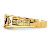 14K Yellow Gold 1.75ct Cert Princess Lab Grown Dia VS+ F+ Comp Ring view 3