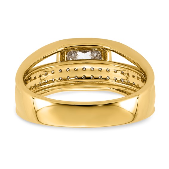 14ky 1 3/4ct Cert Princess Lab Grown Dia VS+ F+ Comp Ring