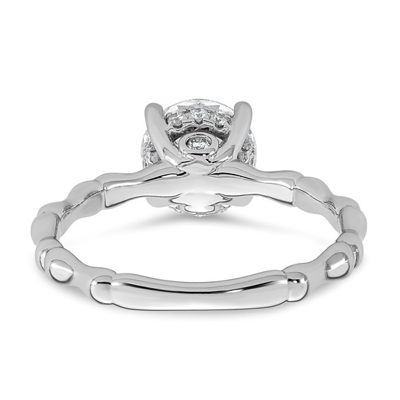 14kw 1 5/8ct Cert Round Center Lab Grown Diamond VS+ F+ Comp Ring