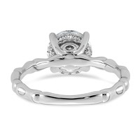 14K White Gold 2.12ct Cert Round Center Lab Grown Diamond VS+ F+ Comp Ring view 5