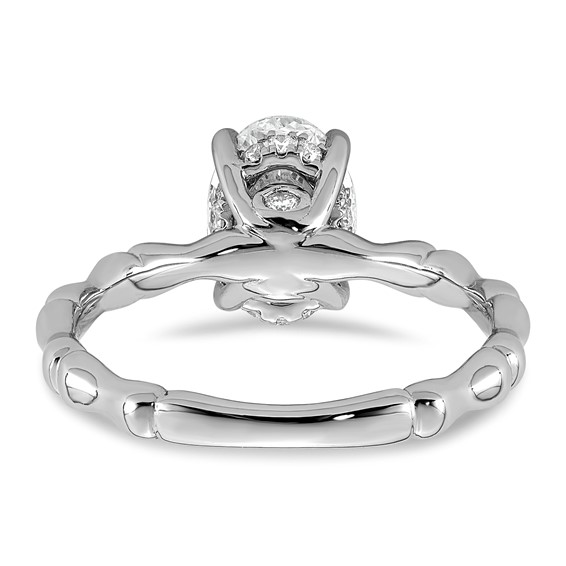 14kw 1 5/8ct Cert Oval Center Lab Grown Diamond VS+ F+ Comp Ring