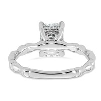14K White Gold 1.62ct Cert Radiant Center Lab Grown Diamond VS+ F+ Comp Ring view 5