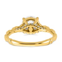 14K Yellow Gold 1.62ct Cert Round Center Lab Grown Diamond VS+ F+ Comp Ring view 5