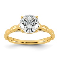 14K Yellow Gold 1.62ct Cert Round Center Lab Grown Diamond VS+ F+ Comp Ring view 1