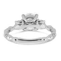 14K White Gold 1.88ct Cert Round Center Lab Grown Diamond VS+ F+ Comp Ring view 5