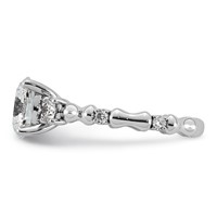 14K White Gold 2.38ct Cert Round Center Lab Grown Diamond VS+ F+ Comp Ring view 3
